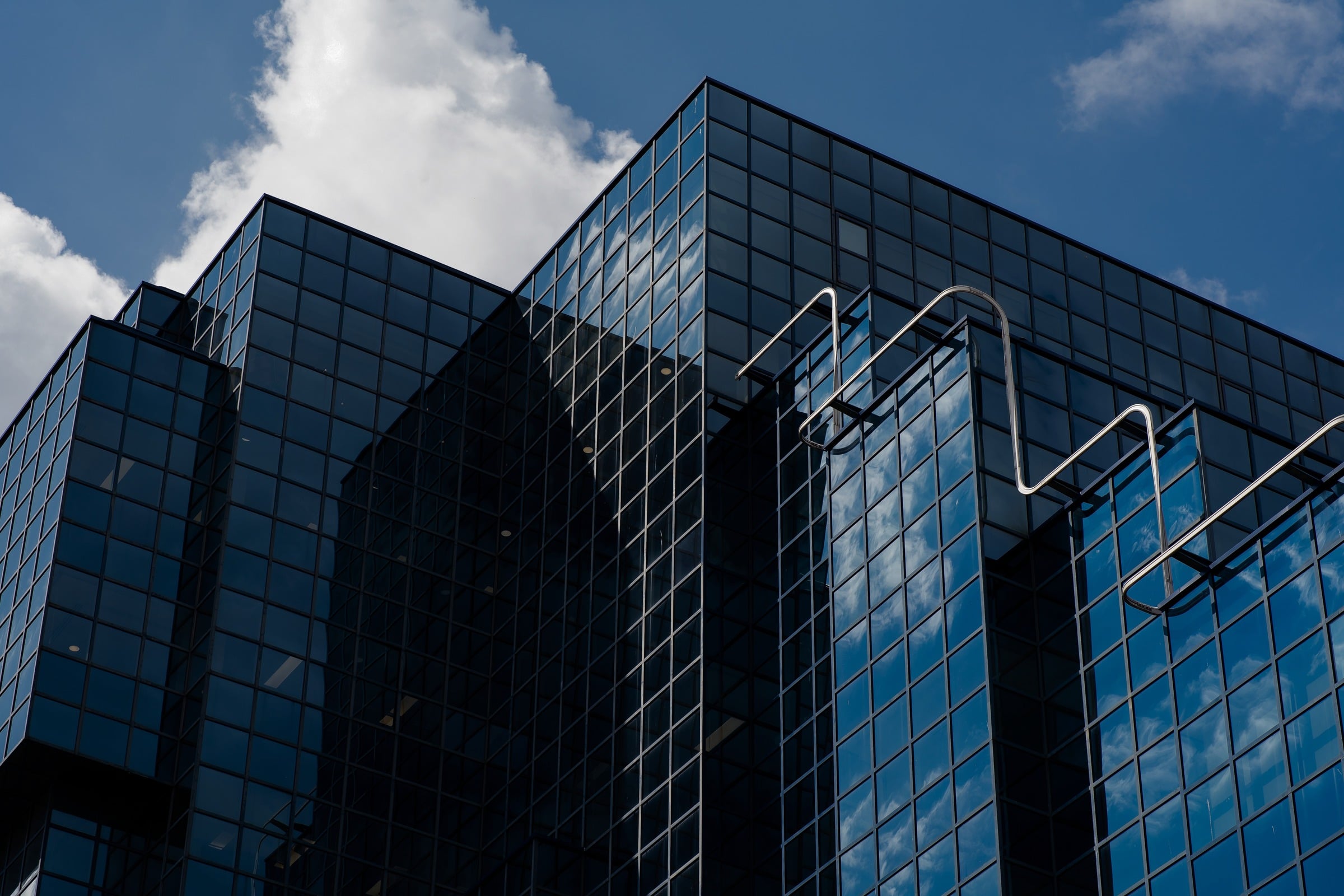 Glass office building exterior